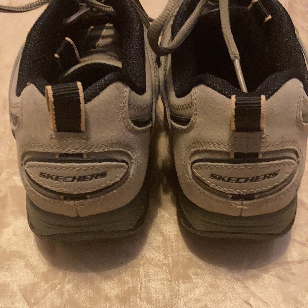 Skechers Shape-ups Gray Lace Up Sneakers - Picture 5 of 8